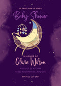 Moon baby shower invitation