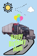 Trucker mom Birthday card