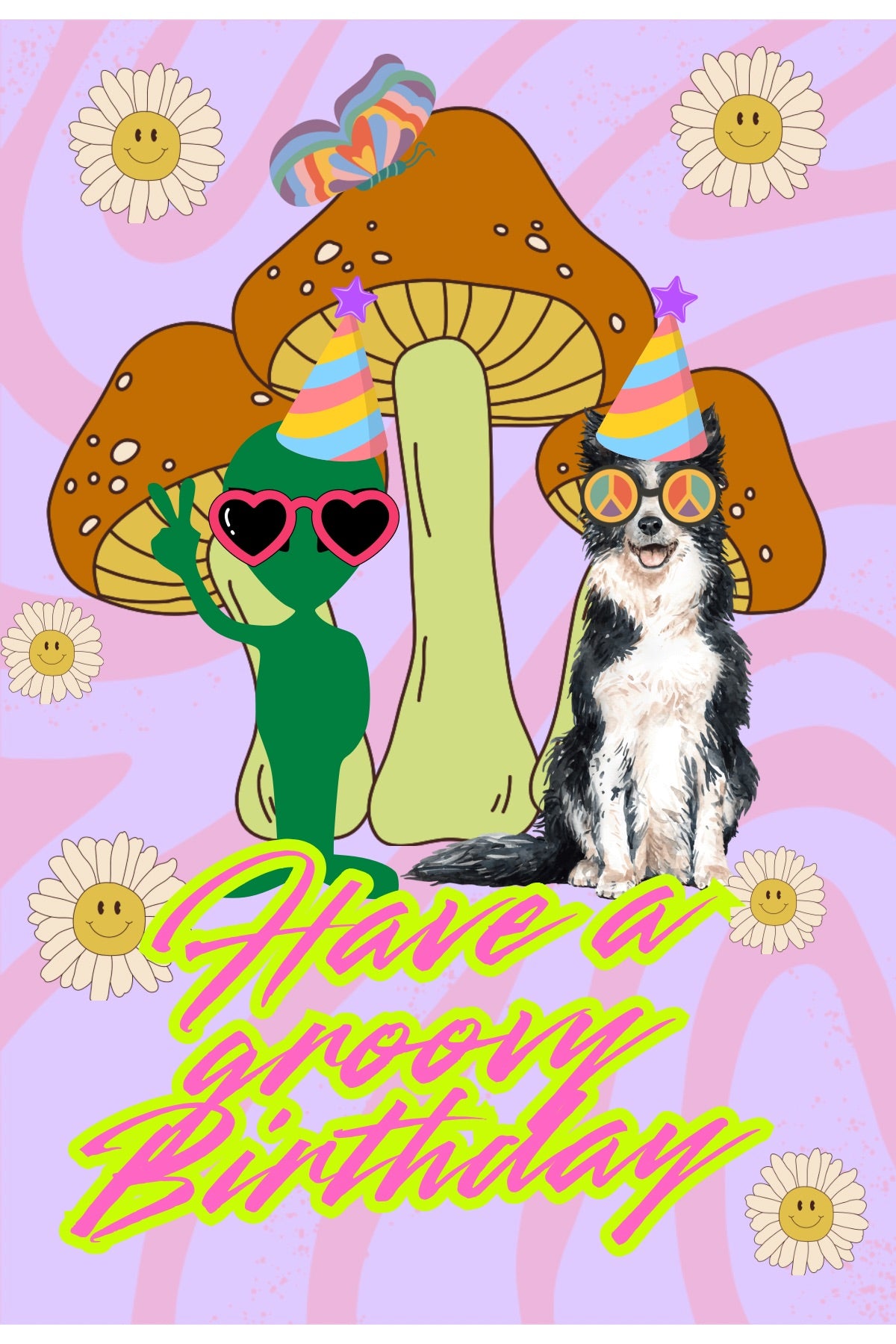 Groovy birthday card