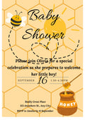 Bee baby shower invitation