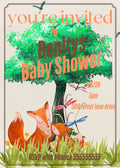 Forest baby shower invitation
