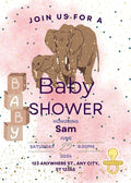 Elephant baby shower invitation