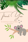 Baby shower thank you card