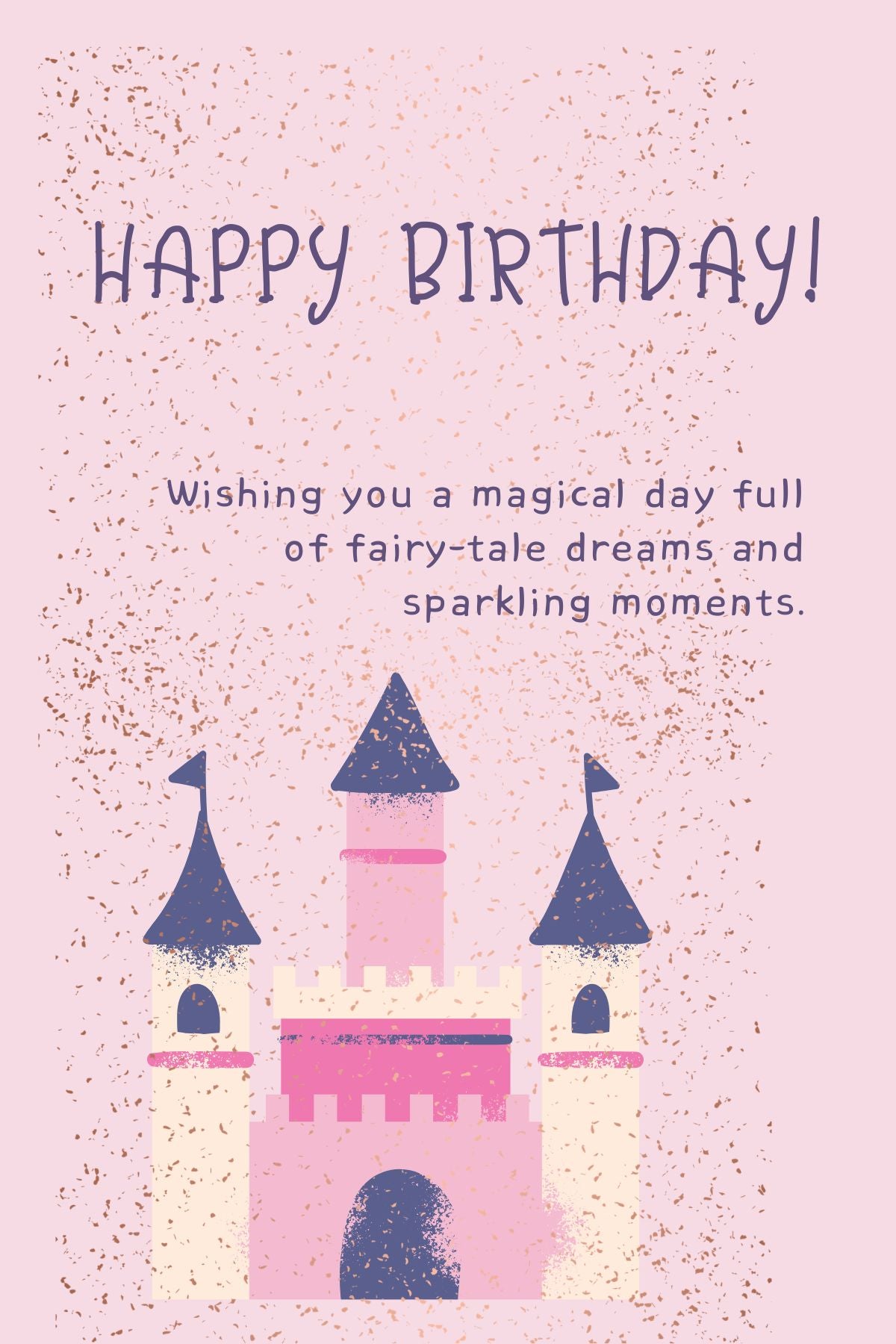 Princess castle Birthday card